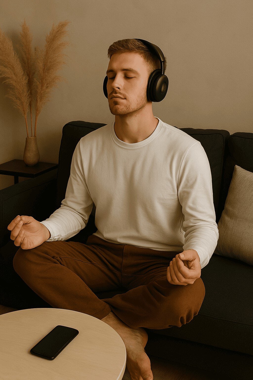 mies helpottaa adhd oireitaan meditoimalla