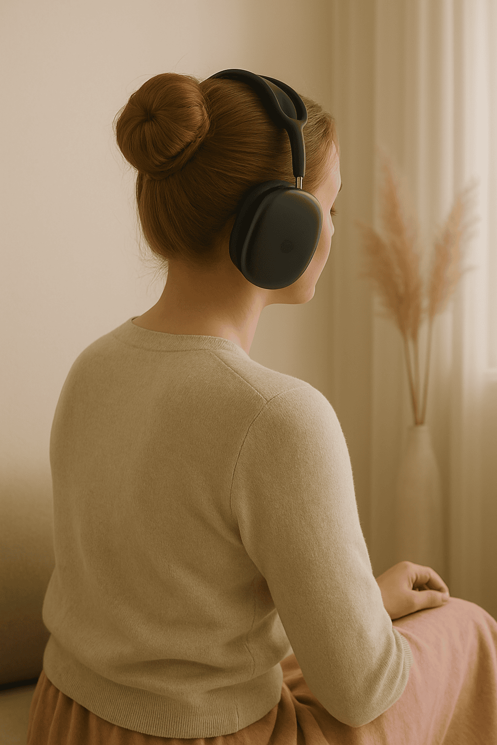 nainen helpottaa ahdistustaan meditoimalla